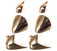 Toddmomy Protège-talons 3 Paires en Métal Or Élégant Embouts Pointus Décoratifs, Kit de Réparation Facile à Installer pour Chaussures à Talons Hauts