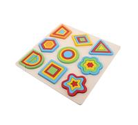 Toddmomy Puzzle Bois Éducatif Montessori Jeu Sensoriel Formes et Couleurs pour Tout-Petits Matériel Apprentissage Précoce Sécurisé et Ludique Activités Préscolaires Puzzle Géométrique à