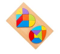 Toddmomy Puzzle Tangram Bois pour Garçon Fille Éducatif Interactif Puzzle Oeuf et Cœur Jeu Association de Formes pour Développement Coordination et Créativité Cadeau Éveil Garçon Fille