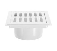 Toddmomy Raccord de Siphon de Sol Carré en Pvc Installation Facile et Drainage pour Salles de Bains et Cuisines, Diamètre Intérieur 69mm