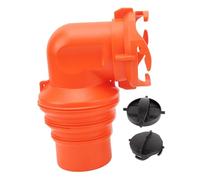 Toddmomy Raccord Tuyau Coudé pour Évacuation RV Connecteur PVC Étanche sans Outil Compatible Tuyaux Flexibles Capuchon De Rinçage Inclus Installation Simple pour Vanne Égout Camping