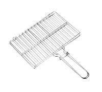 Toddmomy Rack en Mailles de Poisson grillé épaissis Grillage Cage brochettes Grille à rôtir étagère frite Panier Plats à Four Griller pour Le Poisson Barbecue Grill Acier Inoxydable