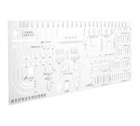 Toddmomy Règle D’architecte en Plastique Transparent Flexible Pochoirs de Formes Multiples pour Dessin Précis Lors des Examens D’Architecture
