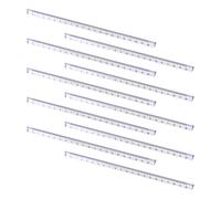Toddmomy Règle Triangulaire Outil de Dessin Multifonction 10 Pièces en Plastique Transparente 20cm, Résistante à L'usure, Facile à Lire pour Bureaux et Écoles