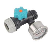 Toddmomy Régulateur de pression d'eau : Manomètre réducteur en ligne réglable - Contrôle du débit d'arrosage - Testeur de pression portable pour tuyau d'arrosage de camping-car