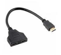 Toddmomy Répartiteur Vidéo Haute Définition Mâle vers Double Femelle Adaptateur pour Moniteur Tv LED LCD Connexion Stable avec Connecteur Plaqué Or Usage Séquentiel pour Affichage Double