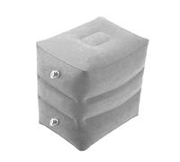 Toddmomy Repose Pied Gonflable Pratique avec Coussins Confortables pour Voyage Ajustable pour Avion Train Maison Gris