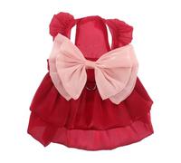 Toddmomy Robe Princesse pour Chien et Chat Tulle Fluide Élégant Jupe Noeud pour Petites Femelles Tenue Confortable et Protectrice pour Mariages Fêtes et Séances Photos