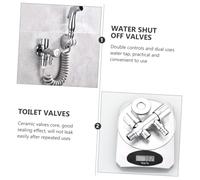 Toddmomy Robinet Double Vanne pour Machine à Laver Entrée Sorties Vanne Céramique Étanche Commande Indépendante Du Débit Eau Pratique et Multifonction pour Usage Domestique