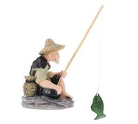 Toddmomy Rocaille De Pêche pour Les Personnes Âgées Nains Aquarium Miniatures Fée Ornement D'étang Flottant Squelette Chaloupe Fonctionnalité Jet Figurine De Jardin Lumière Maison Algue PVC