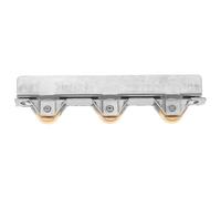 Toddmomy Rouleau de Porte Coulissante en Verre Roulement à Rouleaux, Galet Métallique pour Portes Coulissantes de Balcon et Vitrines, Système de Guidage Fluide