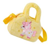 Toddmomy Sac Bandoulière Peluche Licorne Garçon Fille Jaune Sac à Main Mignon pour Filles Portable et Résistant Quotidien et Fêtes