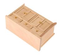 Toddmomy Scale Unpainted Birch Storage Furniture for Kitchen and Living Room and Detailed Mini Decor Piece