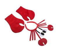 Toddmomy Serrage-tête de Crabe Rouge Léger Pinces en Fer pour Cosplay et Fêtes Enterrement de Vie de Jeune Fille, Accessoire Cheveux Amusant et Unique