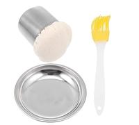 Toddmomy Set Applicateur Huile de Cuisine avec Brosse à Huile et Plateau Outil de Basting pour Pancakes et Barbecue Pratique et Facile à Nettoyer Couleur Aléatoire