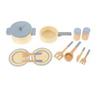 Toddmomy Set Cuisine Bois pour Garçon Fille Dinette Complet avec Accessoires Cuisine Bois Sûrs et Résistants Stimule Créativité et Motricité Fine pour Jeux de Rôle et Développement