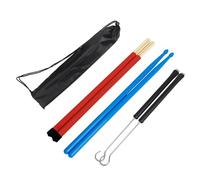 Toddmomy Set D'accessoires pour Batterie Comprenant Balai de Tambour en Métal et Nylon, Baguettes Confortables en Plastique avec Paquet de Rangement, pour Percussionnistes Adultes