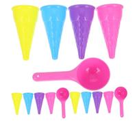 Toddmomy Set de Moules à Sable avec Pelles de Plage pour Garçon Fille Kit Moules Cônes Glace pour Jeux Créatifs Au Bord de Mer