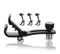 Toddmomy Set de Pinces Antichoc Clips de Fixation Réglables Lot de 4 Support Micro Noir pour Microphone de Batterie Compatibles Instruments de Percussion pour Enregistrement Studio
