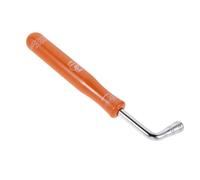 Toddmomy Shape Piano Tuner With Wood Handle Square Tip Metal Spanner For Guzheng Professional Tuning Tool And Travel-friendly For String Instruments