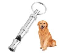 Toddmomy Sifflet Chien Réglable Laiton Nickelé Argenté Ultrasonique et Audible pour Dressage Portable avec Anneau Porte-clés Formation Anti-aboiement Extérieur