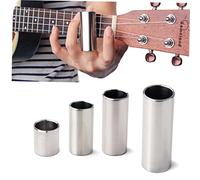 Toddmomy Slide De Guitare En Acier Chromé Longueur 51 Mm, Tube à Doigt Argenté, Curseur à Cordes Pour Guitare Acoustique Et Électrique, Accessoire Blues Pour Sustain Et Intonation