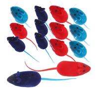 Toddmomy Souris pour Chat Intérieur en Caoutchouc Velours Son, Accessoire Ludique et Solide pour Stimuler Le Jeu du Chaton Couleur Aléatoire