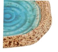 Toddmomy Station Arrosage Décorative pour Abeilles et Céramique Plateau Alimentation Extérieur Irrégulier avec Finition Émaillée Craquelée Abreuvoir pour Jardin et Équilibré