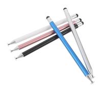 Toddmomy Stylet Tactile Double Embout 5 Pièces Noir Blanc Argenté Rose Bleu, Stylet Capacitif Précis pour Tablette et Smartphone, Stylo D’écriture et Dessin Haute Sensibilité, Usage Bureau