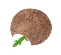 Toddmomy Substrat Naturel pour Reptiles Grotte Coquille de Noix de Tunnel pour Reptiles Geckos Serpents Lézards