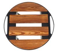 Toddmomy Support à Plantes Intérieur et Extérieur pour Pots de Fleurs Chariot Mobile Roulant en Bois avec Plateau Rond et roulettes Pivotantes, Capacité de Charge Élevée