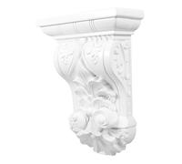 Toddmomy Support Décoratif Corbeau Sculpté Blanc Auto-adhésif Console Décorative Européenne pour Angle Installation Facile Matériau pour Meuble et Porte