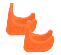 Toddmomy Support Mural pour Outils de Garage Lot de 2, Rangement Mural Modulable Orange, Support Robuste pour Outils de Jardin, Optimisation Espace Garage et Atelier, Kit de Rangement