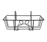 Toddmomy Support Mural pour Pots de Fleurs Suspendus en Métal 32 Cm Noir pour Balcon, Étagère Rectangulaire de Jardin Solide et Écologique, Panier à Fleurs pour Clôture Extérieur