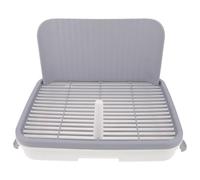 Toddmomy Support pour Tapis d'apprentissage de la propreté avec Poteau - Bac à litière Portable en Plastique pour Chiots d'intérieur et Chiens de Petite et Moyenne Taille - Idéal pour Les