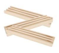 Toddmomy Supports de Dominos en Bois Multifonctions pour Joueurs, Taille Standard, Patins Antidérapants, Accessoire Dominos Pratique pour Jeu Mexican Train, Usage Intérieur, Lot de 3