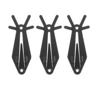 Toddmomy Supports Muraux Installation Facile Fixation Solide Lot de 3 en Acier Inoxydable Noir pour Crâne de Cerf et D'élan pour Musée ou Salle de Classe