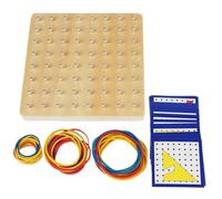 Toddmomy Tableau Géométrique Bois Éducatif pour Garçon Fille Apprentissage Précoce Forme de Puzzle pour Développer Motricité Fine Créativité et Compétences Mathématiques