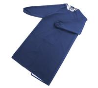 Toddmomy Tablier Imperméable Manches Longues avec Poche Tissu Résistant à Huile Tablier de Travail Unisexe pour Cuisine Nettoyage Jardinage et Toilettage Couleur Bleu Foncé