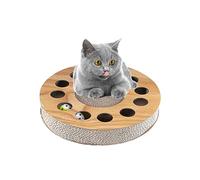 Toddmomy Tapis À Gratter pour Chat avec Jouets en Papier Ondulé pour Chaton Assiette pour Chat Jouets pour Animaux De Compagnie Petit Grattoir Compact