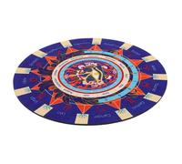Toddmomy Tapis de Pendule en Caoutchouc Rond 30 Cm, Tapis de Divination Astrologique Symboles Zodiacaux, Planche à Pendule pour Rituels de Sorcellerie et Radiesthésie, Accessoire