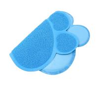 Toddmomy Tapis Forme De Patte pour Animaux Mat Antidérapant pour Litière Et Alimentation Bleu Facile à Nettoyer Parfait pour Et Chiots