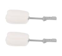 Toddmomy Tête de Brosse Éponge Blanche pour Biberon, Système de Remplacement Hygiénique, Compatible Universellement, 2 Pièces pour Nettoyage Cuisine et Sorties Quotidiennes