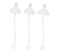 Toddmomy Tétines en Silicone avec Pailles Lestées Intégrées 3pcs, Confortable et Classique pour -né, Adaptées Développement Dentition