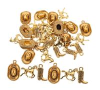 Toddmomy Thèmes Breloques Pendentif Western Fabrication De Bijoux Ensemble De Breloques 30 Pièces Bottes Chapeaux Chevaux Pour Bijoux Et Décoration