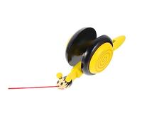 Toddmomy Tirer Bois Escargot Jaune Robuste et Stable pour Bébés et Tout Petits Favorise Coordination Main Œil et Éveil Sensoriel