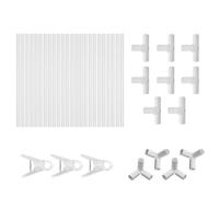 Toddmomy Treillis Set Plastique Grimpantes pour Blanc en Plantes Stable Solide, Support Grimpants 1 et Haricots et Fruits Jardin et Culture Extérieure