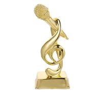 Toddmomy Trophée De La Musique Micro pour La Musique Décor De Trophée Micro De Bureau Faux Microphone Cadeaux De Musique Micro Vintage Cristal Résine Décorations Miniature Enfant