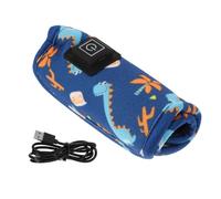 Toddmomy Trousse Chauffante pour Biberon -biberon Portable Compatible Chargeur Et Mobile, Lait Et Jus (Bleu Dinosaure)