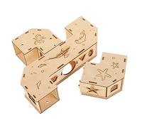 Toddmomy Tunnel Bois pour Hamster Labyrinthe Exercice pour Petits Animaux Maison De Jeu pour Rongeurs Accessoire De Cage Amusant Et Stimulant